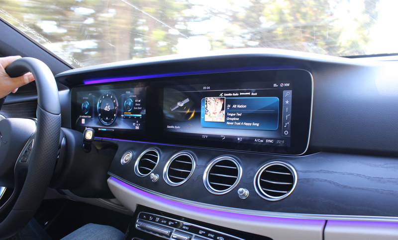 The double-tablet interior, using the Progressive display.